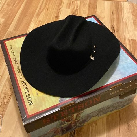 STETSON CATERA BUFFALO COWBOY HAT. Stetson Hats, The Last Drop, Cowboy Hat, Cowboy Hats, Buffalo, Original Box, Cowboy, Hats, Fashion Trends