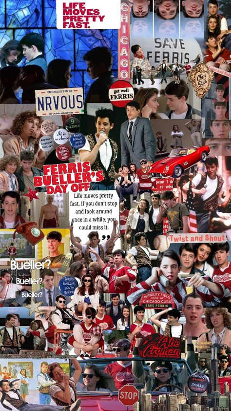 Ferris Bueller Day Off❤️ #matthewbroderick #1985 #ferrisbuellerdayoff #ferrisbueller #jhonhughes Ferris Bueller Wallpaper, Ferris Buellers Day Off Tattoo, Ferris Beuler, Ferris Buellers Day Off Aesthetic, Ferris Bueller Day Off, Color Alchemy, Preppy Backgrounds, Chicago Movie, Film Reference