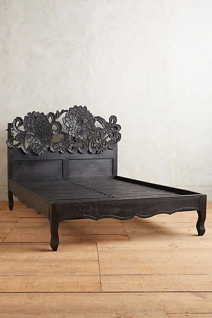 Anthropologie Handcarved Lotus Bed , black pins, black board, black, the color black, black color palette, black theme, black color scheme, black things, black aesthetic, black furniture  ( affiliate ) Hanging Furniture, Bohol, Creative Furniture, Bedroom Furniture Beds, Mahogany Wood, Cool Furniture, Furniture Sale, Bed Furniture, Bed Frame