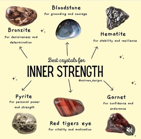 Crystals For Strength, Crystal Knowledge, Witch Stuff, Spiritual Stuff, Bad Girl Quotes, Crystal Cave, Fired Earth, Red Tigers Eye, Crystal Healing Stones