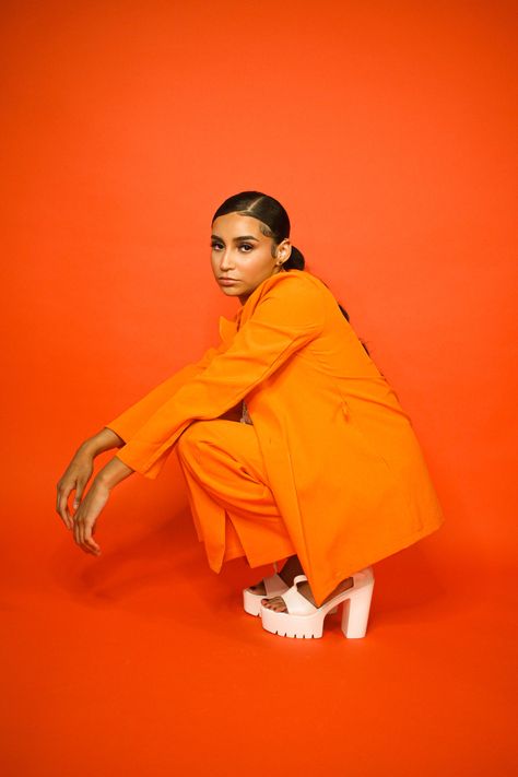 Orange Monochromatic Photoshoot, Color Blocking Photoshoot, Orange Backdrop Photoshoot, Orange Photoshoot, Ring Shoot, Monochromatic Photoshoot, Orange Monochromatic, Monochrome Photoshoot, Orange Backdrop