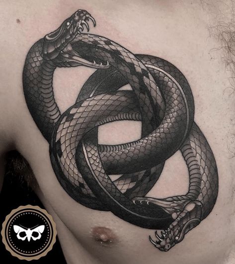 91 SHOCKING JORMUNGANDR TATTOOS: Meanings, Tattoo Ideas & Tattoo Designs - TATTOOGOTO Snake Ouroboros Tattoo, Ouroboros Tattoo Men, Ouroboros Tattoo Design, Jormungandr Tattoo, Ouroboros Art, Tattoo For Man, Ouroboros Tattoo, Cobra Tattoo, Serpent Tattoo