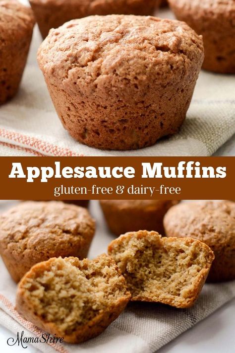 Gluten Free Applesauce Muffins, Applesauce Muffin Recipe, Dairy Free Baking, Applesauce Muffins, Gluten And Dairy Free, Gluten Free Recipes For Breakfast, Homemade Gluten Free, Gluten Free Muffins, 140 Pounds