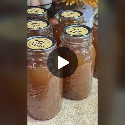 TikTok · Collins Country Apple Cider Easy, Canning Apples, Freezing Apples, Homemade Apple Cider, Canned Food Storage, Cinnamon Syrup, Canned Apples, Beverage Recipes, Tic Tok