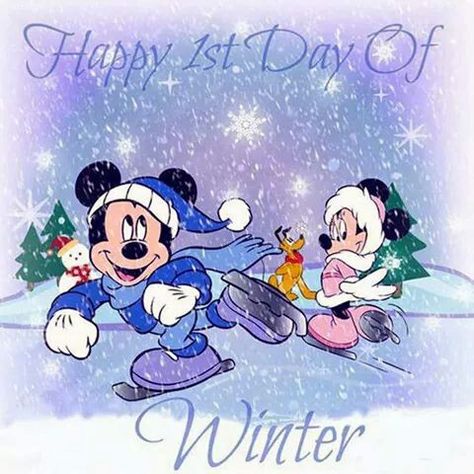 Disney happy first day of winter pic 1st Day Of Winter, First Day Of Winter, Iphone Wallpaper Winter, Donald And Daisy Duck, Anna Disney, Disney Characters Wallpaper, Christmas Clock, Disney Images, Mickey Mouse Wallpaper