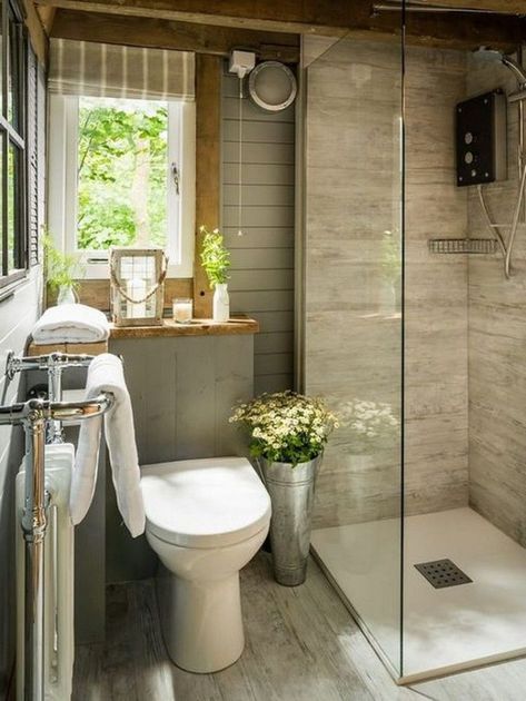 11 Small Bathroom Ideas You’ll Want to Try ASAP | Decoholic Small Grey Bathrooms, Design Interior Baie, Makeover Kamar Mandi, Large Bath, Bad Inspiration, Tiny House Bathroom, Decor Baie, Tiny Bathrooms, Bathroom Decorating