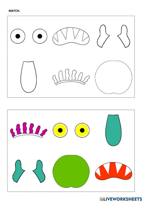 Big Green Monster Activities, Monster Worksheet, Big Green Monster, October Activities, Green Monster, Green Monsters, English As A Second Language (esl), English As A Second Language, Preschool Classroom