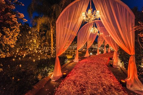 Wedding Pathway Decor, Wedding Pathway, Pathway Decor, Indian Wedding Decorations Receptions, Wedding Hall Decorations, Wedding Entrance Decor, Dream Wedding Decorations, Desi Wedding Decor, Beautiful Wedding Decorations