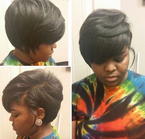 African+American+short+layered+bob+haircut Layered Haircuts For Thinning Hair, Haircuts For Thinning Hair, African American Bobs Hairstyles, Bob Haircuts For Black Women, Short Layered Bob Haircuts, Black Bob Hairstyles, Short Layered Bob Hairstyles, Haircuts For Black Women, Layered Bob Haircuts