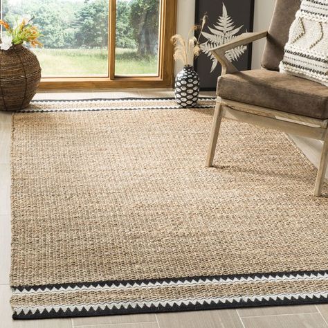 You'll love the Framingham Hand-Woven Natural Area Rug at Wayfair - Great Deals on all Rugs products with Free Shipping on most stuff, even the big stuff. Frida Art, Braided Area Rugs, Natural Area Rugs, Jute Area Rugs, Natural Fiber Rugs, Well Decor, Black Area Rugs, Rug Natural, Striped Rug