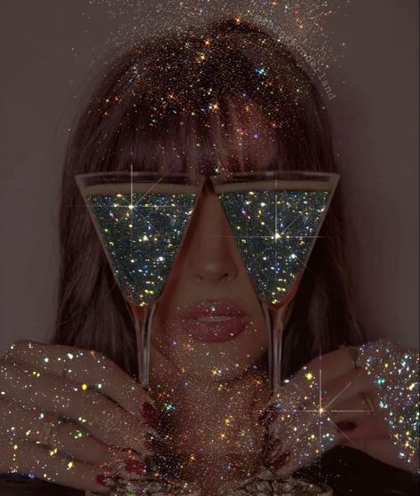 Glitter Champagne Glasses, Shimmer Aesthetic, Female Hustler, Sparkly Aesthetic, Aesthetic Visionboard, Entrepreneur Woman, Women Mindset, Wifi Money, Glitter Quotes