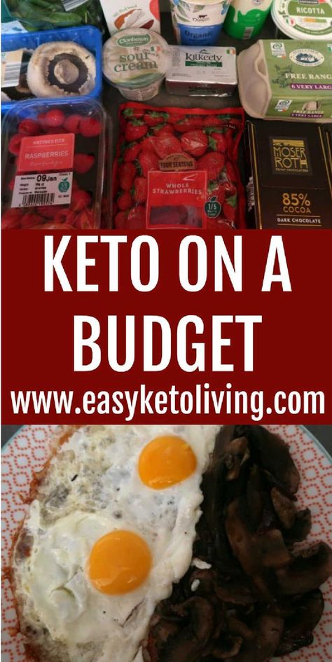 Keto On A Budget – tips for saving money on a low carb diet – with grocery list, recipes and meal ideas for beginners – with a video grocery shopping haul. Keto Uk Meal Plan, Keto On A Budget Shopping Lists, Keto Diet On A Budget, Frugal Keto Meals, Keto Meal Prep For The Week On A Budget, Simple Keto Meal Plan For Beginners, Budget Keto Meal Plan, Keto On A Budget Meals, Keto Budget Meals