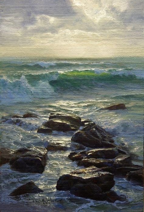 Andrew Tischler Andrew Tischler, Ocean Waves Photography, Ocean Landscape Painting, Maritime Painting, Surf Painting, Seascapes Art, Marine Painting, Marine Art, Ocean Landscape