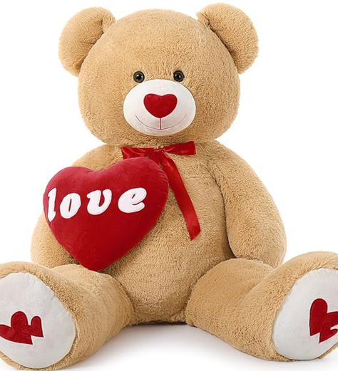 Giant Teddy Bear, Giant Teddy, Red Love Heart, Brown Teddy Bear, Soft Teddy, Soft Teddy Bear, Red Love, Love Bear, Teddy Bear Plush