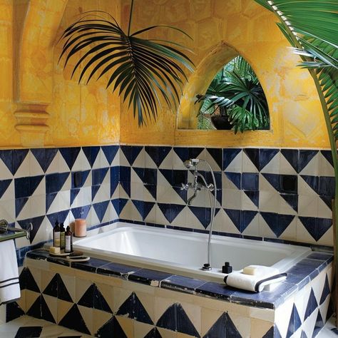 Solar Energy in Moorish Style 🍋  Architectural & Interior 3D concept @baptistebohu   #interior #vacation #moorish #spain #spanish #moroccan #morocco #marrakech #interieur #interiordesign #designer #deco #decor #decoration #decorate #decorating #homeidea #vacations #summer #seville #renovation #realestate #concept #style Reposted from @baptistebohu Moorish Home Decor, Lisbon Bathroom, Contemporary Moroccan Interiors, Spain Interior Design, Solarpunk Ideas, Modern Moroccan Bathroom, Moorish Spain, Cabana Bathroom, Modern Luxury Kitchen Design