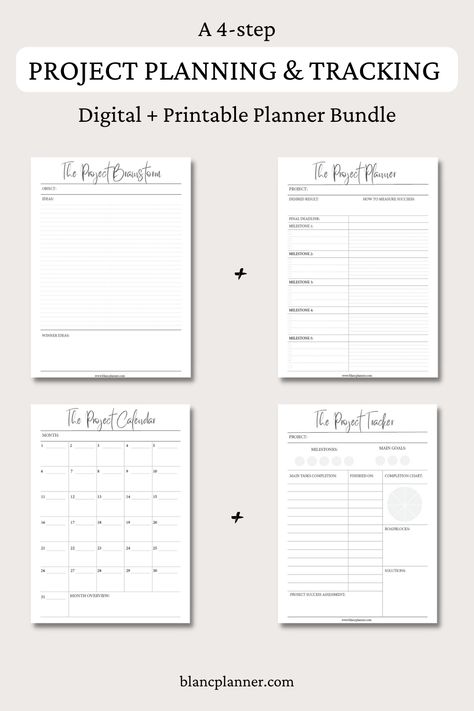 Notes Outline, Project Calendar, Calendar Tracker, Project Planner Template, Project Planning Template, Project Tracker, Project Planner Printable, Planning App, Planner Tracker