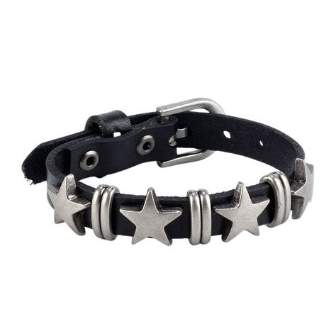 Star Leather Bracelet - bracelet Rock Concerts, Aesthetic Star, 2023 Trends, Rock Concert, Edgy Style, Avril Lavigne, Star Bracelet, Star Design, Glam Rock