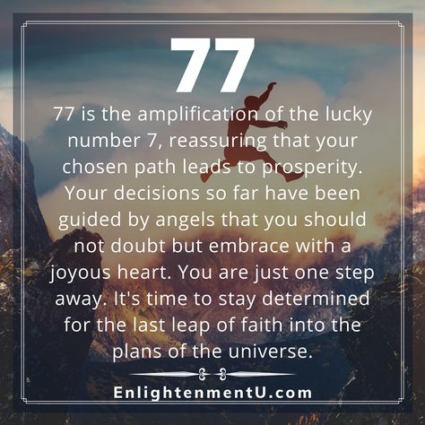 Have you been experiencing a paradigm of number 77 around you? Maybe it is not something that you paid attention to before, but today it is time to understand why you are one in a million to experience this phenomenon. Next time when you see number 77 around you, take time to observe your surroundings and learn how the universe plays its part in turning things your way. This is an indication from the higher spirits that your purpose of life is shaping the events in your life from now onwards. 77 Number Meaning, 77 Angel Number Meaning, 77 Meaning, 77 Angel Number, 77 Number, Life Path 11, Purpose Of Life, Numerology Life Path, Angel Number Meanings