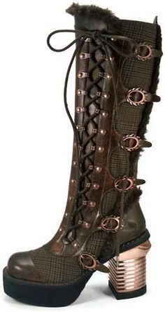 Langdon Brown Steampunk Boots - Hades boots and shoes Moda Steampunk, Steampunk Shoes, Steampunk Boots, Mode Steampunk, Dr Shoes, Style Steampunk, Steampunk Cosplay, Steampunk Accessories, Victorian Steampunk