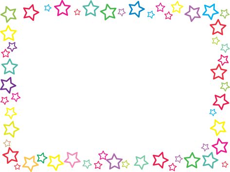 Star frame - Free vector clipart images on creazilla.com Stars Border Design, Planets Border Frame, Star Border Frame, Colorful Star Background, Free Borders And Frames For Teachers, Bond Paper Design, Free Clipart Images, Star Background, Free Clipart