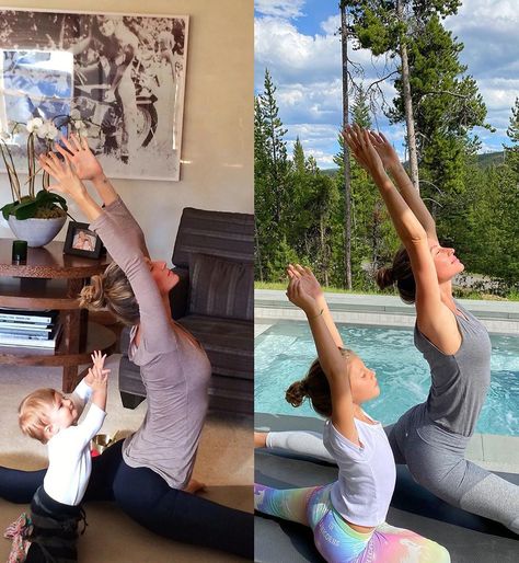 Gisele Bündchen Says Her 'Little Yoga Partner' Daughter Vivian, 7½, Is 'Growing So Fast' Tom Brady Kids, Family Yoga, Moving To Miami, Gisele B, Yoga Mom, Yoga Times, Mommy Daughter, Gisele Bündchen, Gisele Bundchen