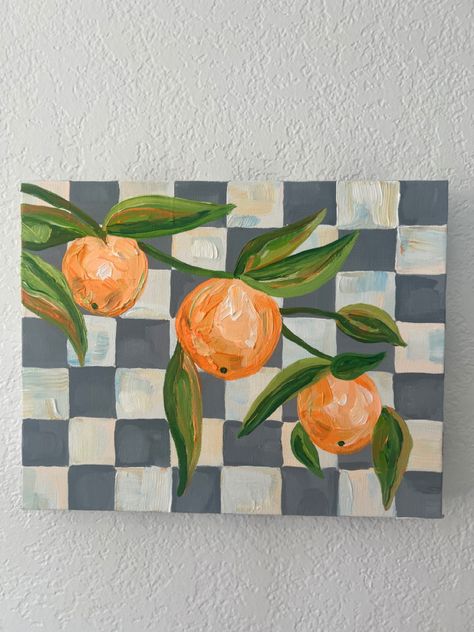 Checkered Art Painting, Checkered Painting Ideas, Scandi Painting, Checker Painting, Checkerboard Painting, Check Painting, Checkered Painting, Checkerboard Art, Painterly Florals