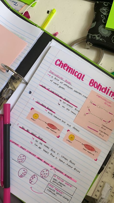 chemistry highschool / aesthetic note taking / notes with drawings / pink themed notes / notes layout / how to layout aesthetic notes / pink chemistry notes Notes With Drawings, Chemistry Notes Aesthetic, A Level Notes, Pink Chemistry, Notes Layout, Notes Chemistry, Chem Notes, Aesthetic Note, Layout Aesthetic