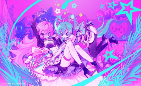 Pfp Miku, Muse Dash, Bright Colors Art, Megurine Luka, Really Cool Drawings, Muse Art, Kawaii Wallpaper, Art Inspiration Drawing, Funky Art