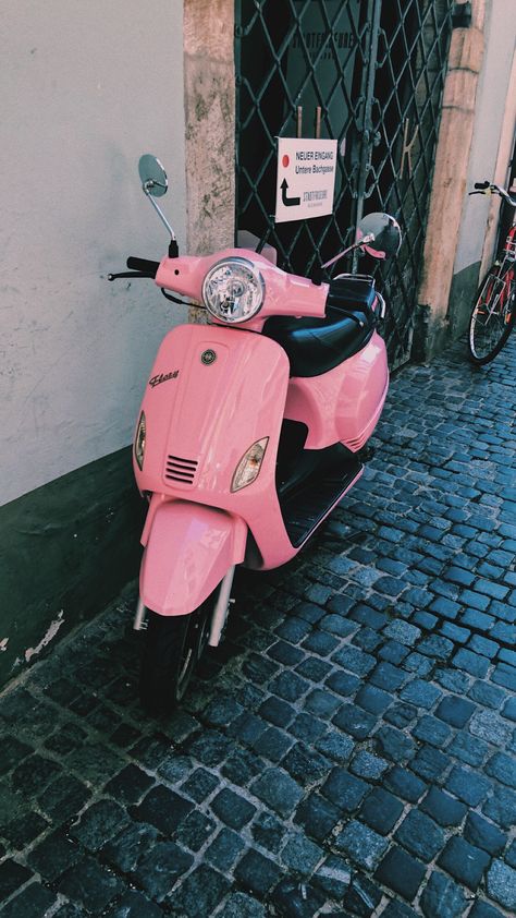 Pink Moped, Pink Scooter, Moped Bike, Bike Restoration, Regensburg Germany, Vintage Moped, Vespa 50, Pink Motorcycle, Scooter 50cc