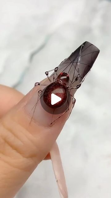 Moepak on Instagram: "3D spider nail design ���🕷️  #nailart #nails #frenchnails #nail #gelnails #naildesign #acrylicnails #frenchmanicure #gelnail #istanbul #nailartist #nailsticker #nailsonfleek #nailsoftheday #naildesigns #nailinspo #shortnails #nailsofinstagram #ombrenails #manicures #frenchies #nailvideos" Halloween Spider Nail Designs, Spider Art Nails, 3d Spider Nail Art, Nail Ideas Spider, Cute Halloween Nails Spider, Spider Nail, Spider Nails, 3d Spider, Nails On Fleek