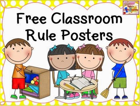 Preschool Classroom Rules Clip Art Free Preschool Classroom Rules Printable Free, Preschool Class Rules, Chevron Classroom Decor, Preschool Classroom Rules, Organizing Classroom, Classroom Rules Printable, Free Teacher Printables, Preschool Rules, Organization Classroom