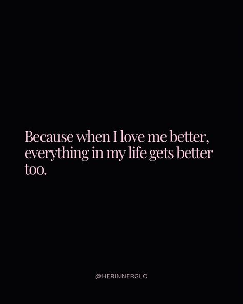 I love me better when I choose myself first. When I set boundaries that protect my peace. When I stop pouring from an empty cup and start prioritizing me. Because here’s the truth: the version of you who loves herself fiercely? She’s magnetic. She’s unstoppable. And she’s the one who changes everything. So today, ask yourself: What would it look like to love yourself better? Start there. Because when you love you better, the rest of your life rises to meet that energy. 💫 PS: ... Love Will Come Quotes, She Built A Life She Loved Quote, Love Yourself More Quotes, Life Is Happening For You Not To You, In Love With Myself Quotes, I Choose Myself Quotes, Growing Together Quotes Relationships, I Choose Happiness Quotes, Better Me Quotes
