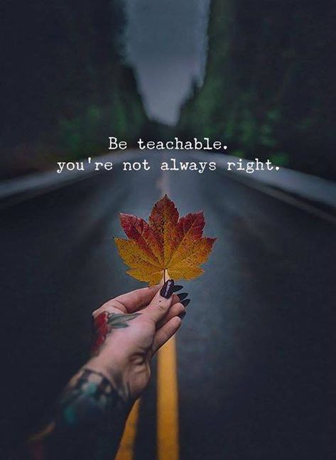 Be teachable. Youre not always right. Medische Humor, Liking Someone Quotes, Fearless Quotes, Best Christmas Quotes, Quotes And Notes, Anniversary Quotes, Trik Fotografi, Heartfelt Quotes