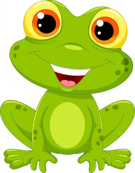 Cute Frog Cartoon, Frog Cartoon, Baby Animal Drawings, Frog Drawing, Green Animals, Cute Frog, Frog Art, Cute Cartoon Animals, Cute Frogs