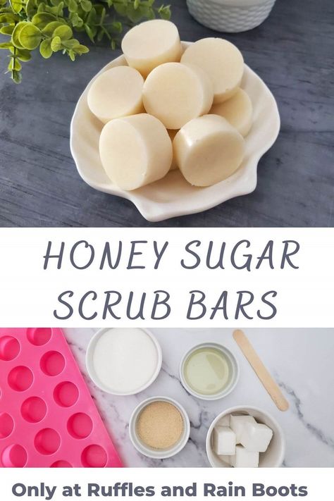 Scrub Bars Diy, Coconut Sugar Scrub Recipe, Sugar Scrub Bars, Scrub Bars, Honey Sugar Scrub, Coconut Sugar Scrub, Scrub Homemade, Honey Bath, Living Naturally