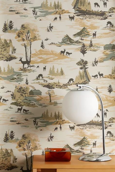 removable wallpaper Cabin Wallpaper Bathroom, Wallpaper Accent Wall Kids Room, Rustic Cabin Wallpaper, Forest Peel And Stick Wallpaper, Mountain Cabin Wallpaper, Peel And Stick Wallpaper Small Bathroom, Vintage Inspired Wallpaper, Vintage Peel And Stick Wallpaper, Teen Boy Wallpaper