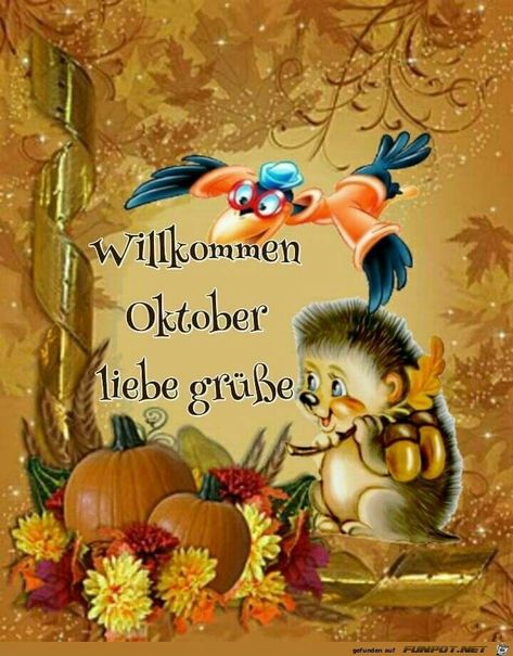 Good Morning October, Daily Jokes, Hello October, Days And Months, Good Morning Happy, Painted Pumpkins, 5d Diamond Painting, Months In A Year, Scarecrow