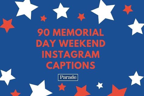 90 Best Memorial Day Weekend Instagram Captions #summer #memorialday #memorialdaycaptions #weekendcaptions #instagramcaptions https://parade.com/1213161/jessicasager/memorial-day-instagram-captions/ Memorial Day Captions Instagram, Day To Remember Captions, Memorial Day Weekend Quotes, Memorial Day Letterboard Quotes, Memorial Day Post, Memorial Day Interactive Posts, Memorial Day Weekend, Lana Del Rey 4th Of July Captions, Memorial Day Instagram Post