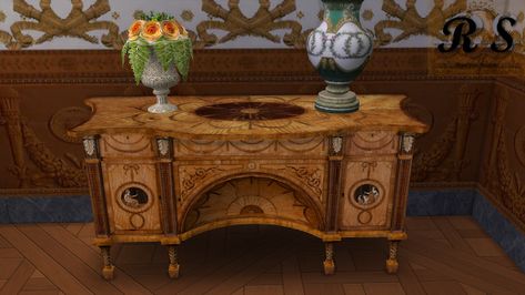 Cc Furniture Sims 4, Beautiful Dressing Table, Royal Decorations, Sims 4 Cc Furniture, Sims 4 Houses, The Sims4, Sims Mods, Sims 4 Mods, Neoclassical