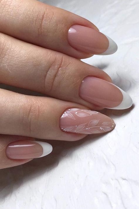 Bridal Nails Designs, Nude Nail Designs, Her Nails, Nail Art Wedding, Bride Nails, Orange Nails, Elegant Nails, Bridal Nails, Prom Nails