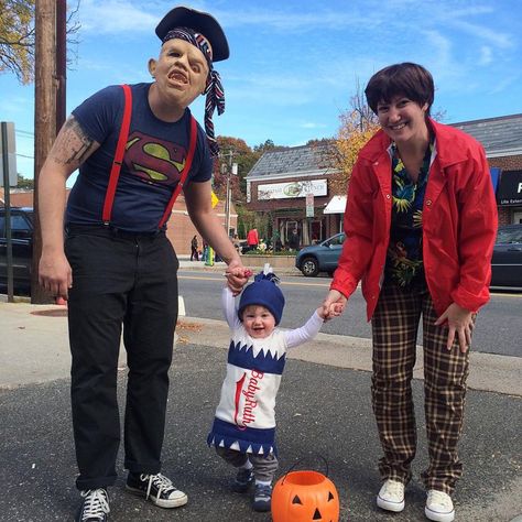 The Goonies Halloween Costume, Goonies Halloween Costume, Dennis The Menace Costume, Goonies Costume, Cute Family Halloween Costumes, Goofy Costume, 90s Halloween Costumes, Awesome Costumes, Truffle Shuffle