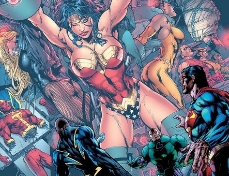 Justice League Of America #14 Mike Deodato, Wonder Woman Art, Justice League Of America, Karakter Disney, Arte Dc Comics, Lex Luthor, Dc Comics Artwork, Black Canary, Dc Characters