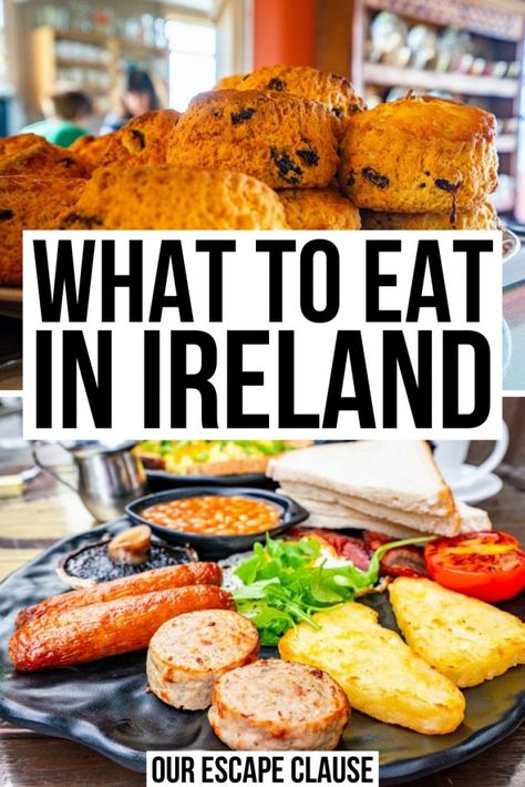 Nov 12, 2019 - Wondering what to eat in Ireland? From traditional Irish food to fun foodie experiences, we've rounded up all the best food in Ireland here! Food In Ireland, Traditional Irish Food, Full Irish Breakfast, Ireland Food, Irish Recipes Traditional, Irish Dishes, Food To Try, Irish Breakfast, Irish Stew