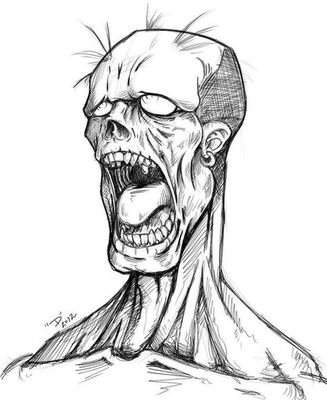 40 Insanely Cool Zombie Drawings and Sketches - Bored Art Zombie Drawings, Arte Zombie, Bored Art, Scary Drawings, Creepy Drawings, Zombie Art, 다크 판타지, Dark Art Drawings, Scary Art