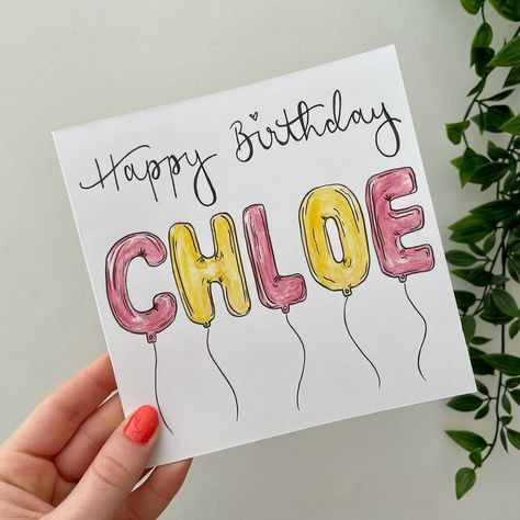 Birthays Card Diy, Balloons Drawing Birthday, Bestfriend Birthday Card Ideas, Birthday Letters Ideas, Birthday Card Letter Ideas, Cute Happy Birthday Card Ideas, Happy Birthday Presents Ideas, Birthdays Card Ideas, Cute Simple Birthday Card Ideas