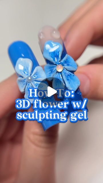 3d Acrylic Nails Flowers, 3 D Flower Nails, How To Make 3d Flowers On Nails, How To Make Acrylic 3d Flower, Nail Inspo 3d Flower, Nails 3d Flowers, 3d Flowers Nails, 3d Flower Nails Acrylics, How To Do 3d Flowers On Nails