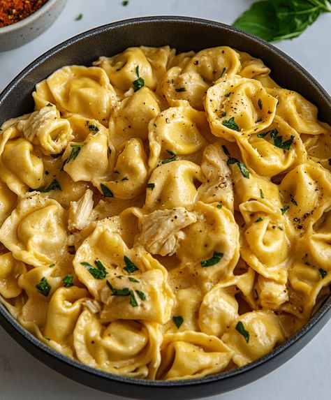 Gut Healthy Dinner Recipes, Marry Me Chicken Tortellini, Creamy Chicken Tortellini, Tortellini Recipe, Comfort Dinner, Comforting Dinner, Chicken Crockpot Recipes Easy, Marry Me Chicken, Chicken Tortellini