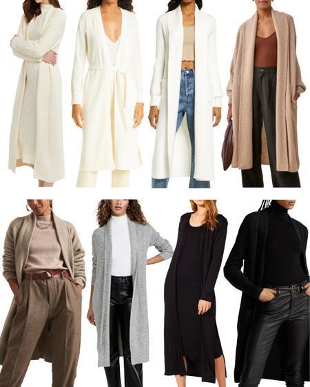 Cardigans are some of the best year-round layers to have in your closet! Loving these long and duster cardigans in different weights and neutral tones. For 10 ways to style them, go to natalieyerger.com. #cardigan #cardigansweater #longcardigan #longcardigans #dustercardigan #longcardigans Ivory Duster Cardigan Outfit, Cream Duster Cardigan Outfit, Long Cream Cardigan Outfit, Duster Cardigan Outfit, Cream Cardigan Outfit, Long Cardigan And Dress, Womens Long Cardigan Sweaters, Round Layers, Outer Style