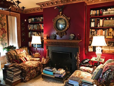 Newport Society: The Passing of a Legend Home Decor Ideas Bedroom, Marble House, Decor Ideas Bedroom, Library Room, Home Decor Idea, Red Rooms, Home Libraries, Green Rooms, Home Library