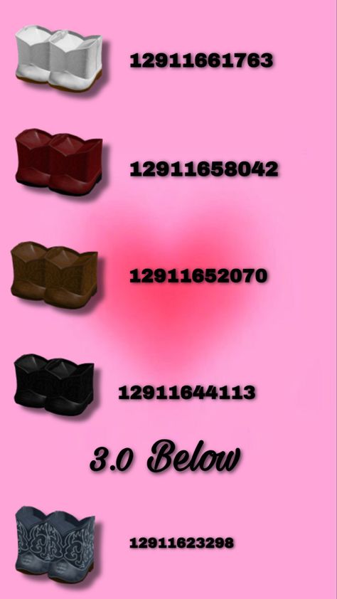 Bloxburg Boot Codes, Cowboy Berry Avenue Codes, Roblox Cowboy Outfit Codes, Berry Avenue Codes Boots, Bloxburg Shoes, Roblox Shoes Codes, Shoe Codes, Accessories Codes, Cheetah Drawing